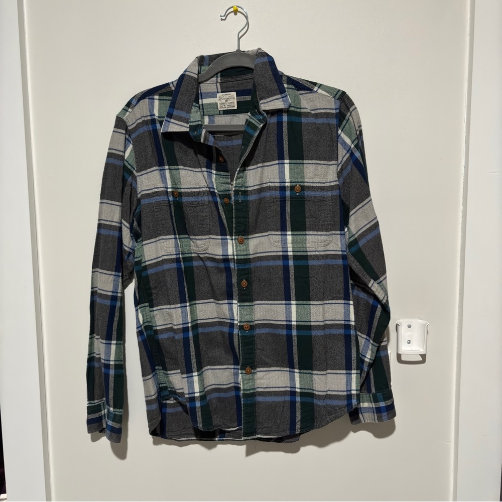 J.Crew Plaid Button-Up Shirt Size M